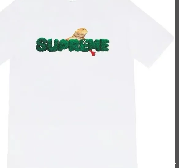 Green Tee L 20SS White M Plant sleeved Short Lizard Black S T-shirt XL Logo Environmental 0729